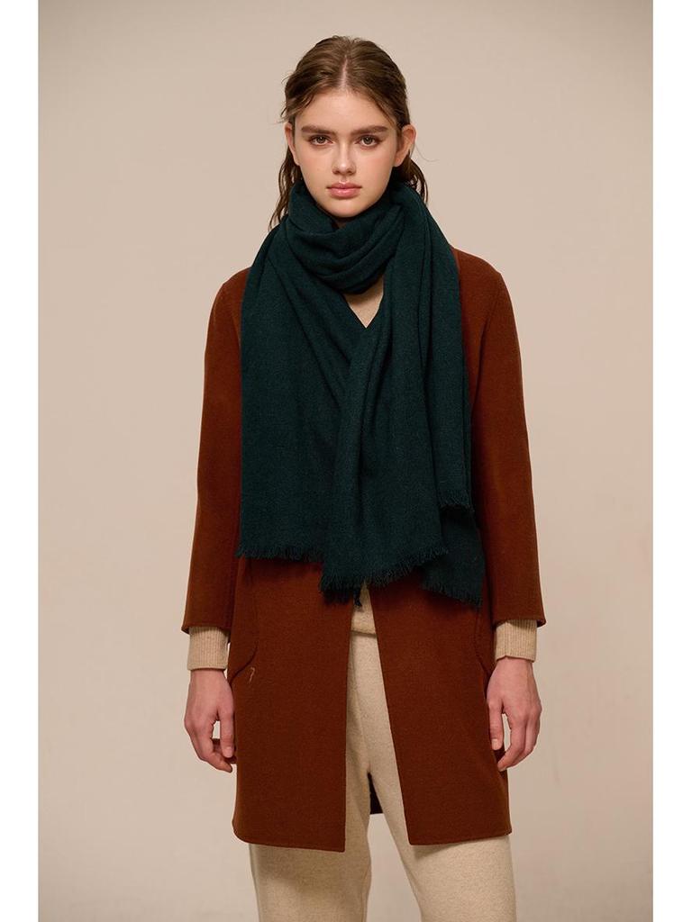 Yak Wool Solid Color Extended Shawl - Warm, Fashionable Scarf for Men and Women