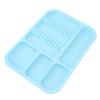 Oral Instrument Tray Divided Separate Instrument Holder Plastic Healifty Oral Compartment Tray Blue