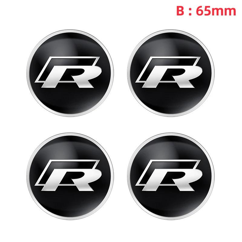 2026 Горячие Для VOLKSWAGEN VW 4 штуки 3D 56 мм/60 мм/65 мм Колпачки Ступицы Колес Автомобиля Наклейки Значки Аксессуары для Volkswagen VW R