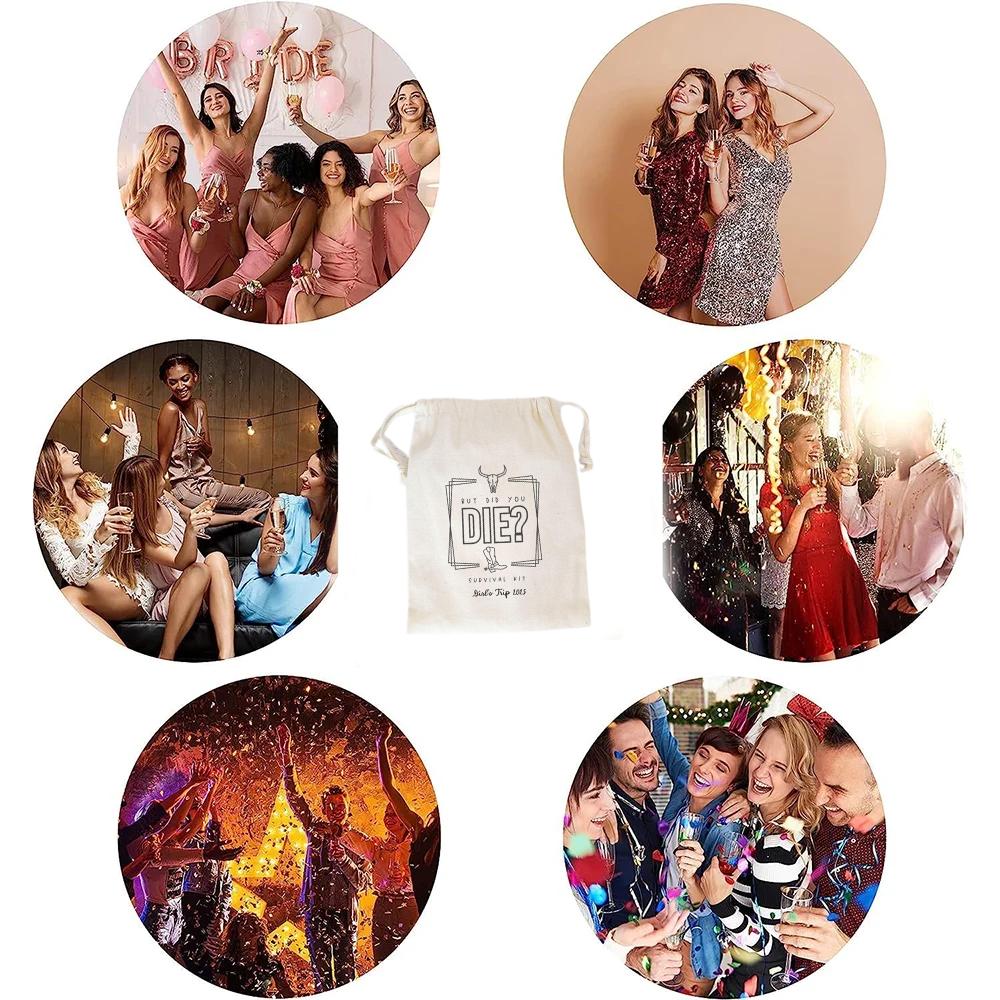 Personal 5Pcs But Did You Die Theme Favor Bag Bachelorette Hangover Party Nash Bash Trip Survival Kit Halloween Wedding Supplies