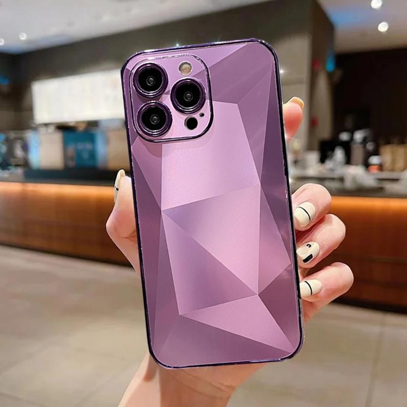 Зеркальный чехол с блестящими кристаллами и бриллиантами для Samsung Galaxy A54 A34 A24 A14 A23 A53 A73 S22 S23 S24 Ultra Plus iPhone 15 14 13 12 11 Pro Max Жесткий чехол для ПК