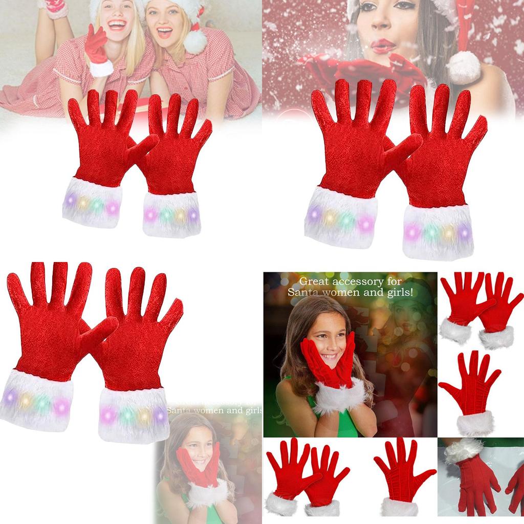 2023 Christmas Gloves With Furry Edge Stylish And Warm Adult Gloves