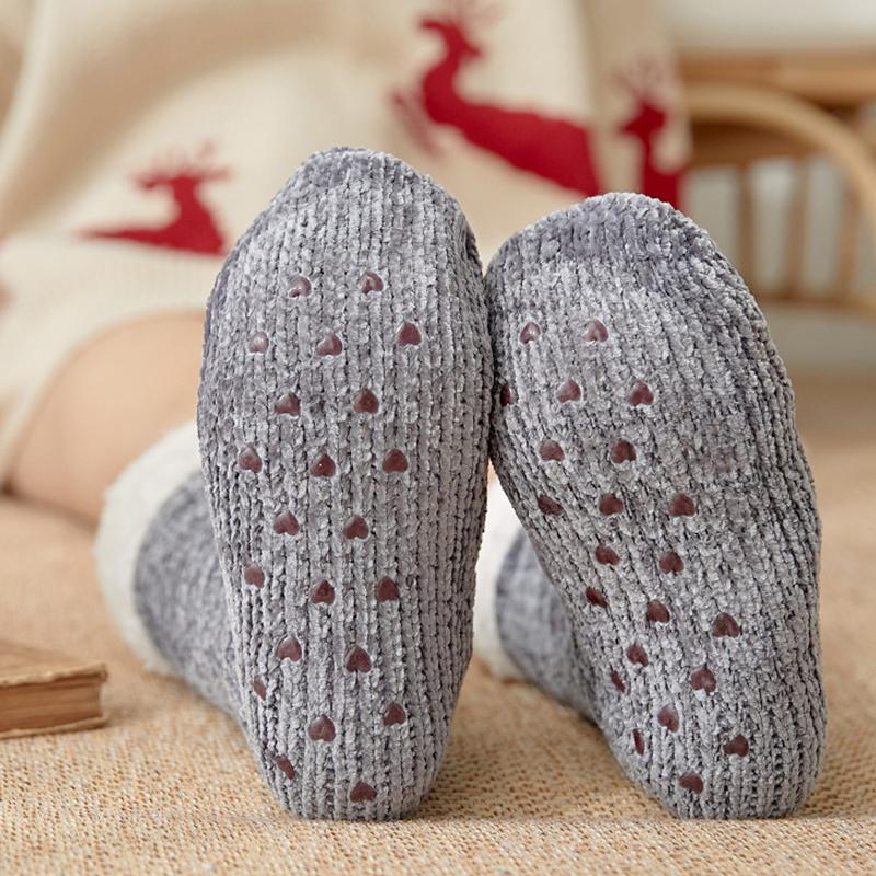 Напольные носки для женщин и взрослых, зимние носки, носки для сна, ковровые носки, домашние теплые леггинсы с мягкой подкладкой, ежемесячные тапочки, носки