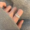 Unique Geometric Open Adjustable Copper Ring For Women With Minimalist Korean Design