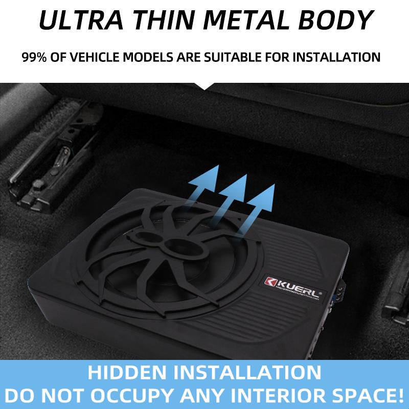 Модификация автомобильной аудиосистемы 10-дюймовый линейный RMS 150 Вт активный стерео высокой мощности чистый бас тонкий сабвуфер динамик установлен под сиденьем