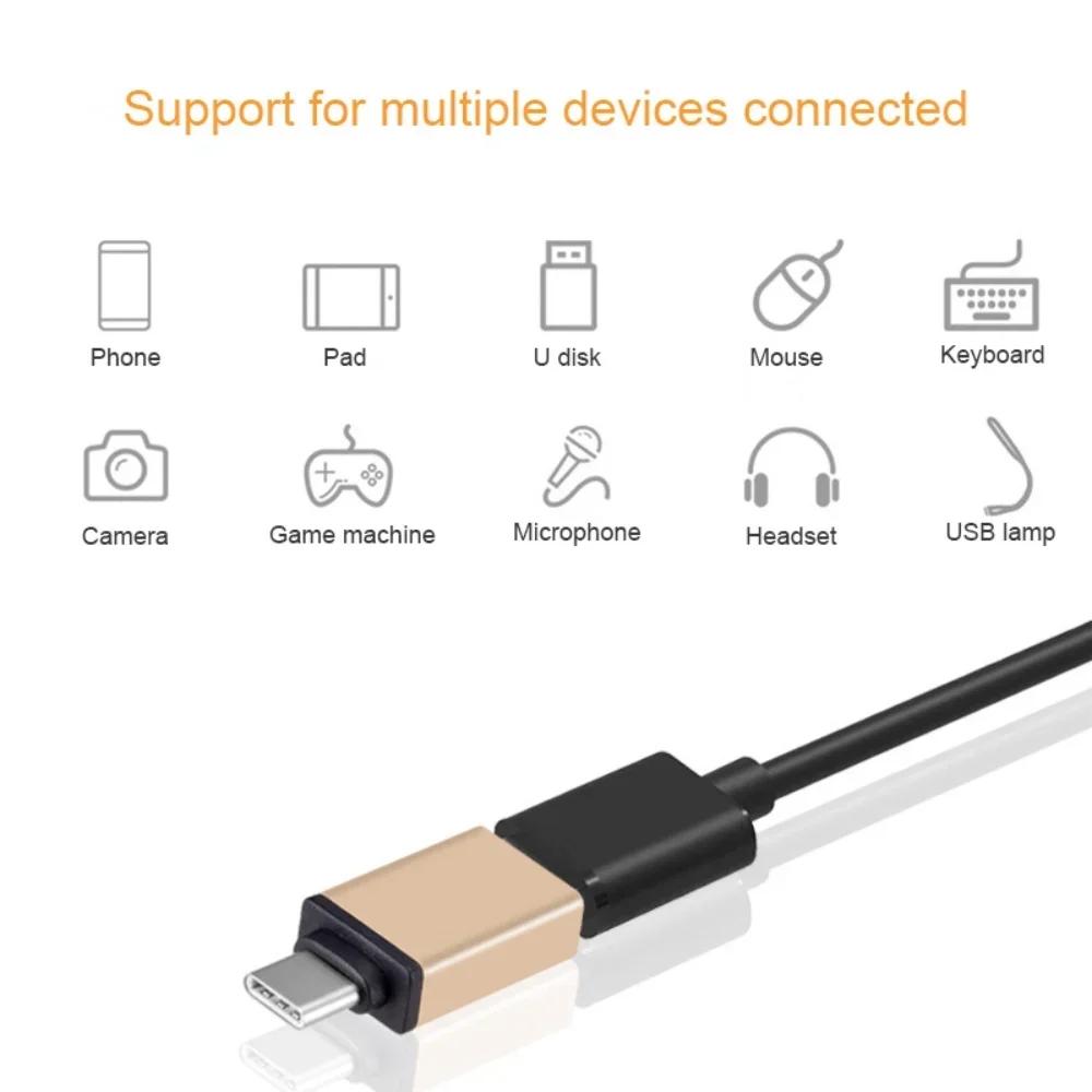 Алюминиевый USB C на USB Адаптер Тип C Штекер на USB Разъем Кабель-переходник для Аксессуаров Телефона