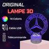 3D светодиодный ночник - Mercedes - Разноцветный - Пульт дистанционного управления - Современный дизайн - Уникальная атмосфера