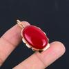 Red Coral Gemstone Handmade Copper Jewelry Women Pendant For Sister