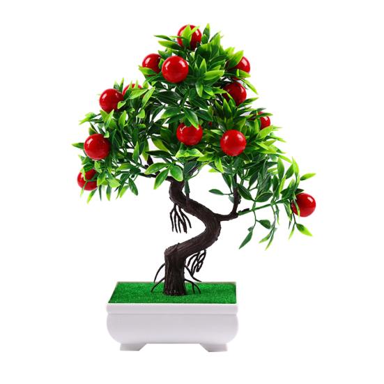 1Pc Artificial Flower Fruit Tree Miniascape Restaurant Home Table Bonsai Decor