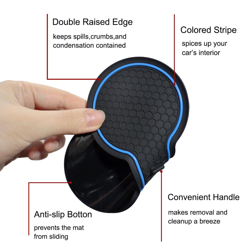 Car Cup Holder Waterproof Anti Slip Insert Coasters Pads Interior Accessories Durable Car Coaster For Tesla Model Y