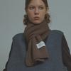 White Project VIRGIN WOOL KNIT MUFFLER_BROWN