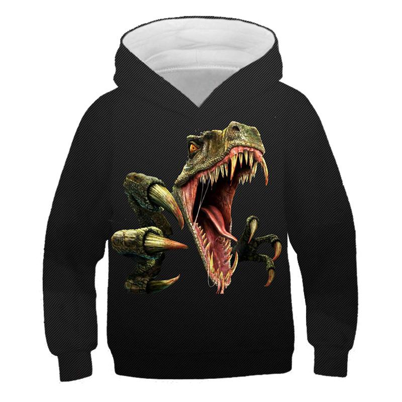 Hoodies Jurassic Park 3D Print Animal Dinosaurs Sweatshirts Boys Girls Children Hooded Pullovers Fashion Kids Tracksuit Clothing