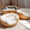 Four Seasons Pet Bed Kennel for Cat Puppy Dog Beds Sofa Handmade Bamboo Weaving Cat Cozy Nest Pet Accessaries