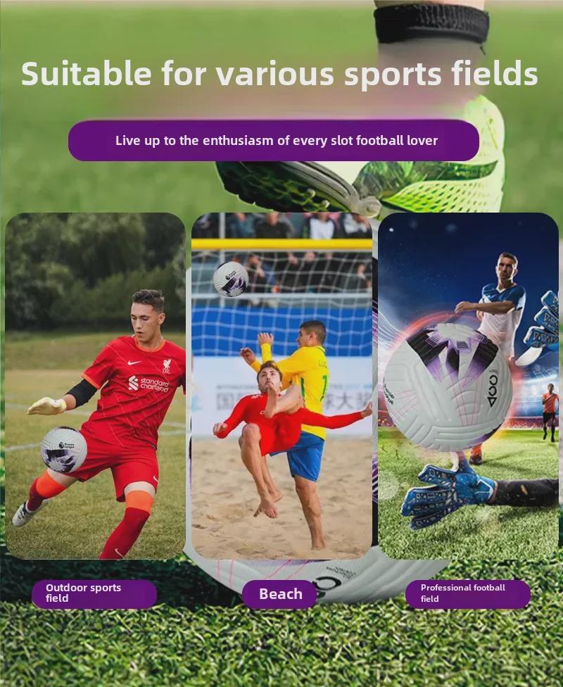 Бесшовный кожаный водонепроницаемый футбольный мяч Премьер-лиги для тренировок и соревнований — подходит для взрослых и молодежи.