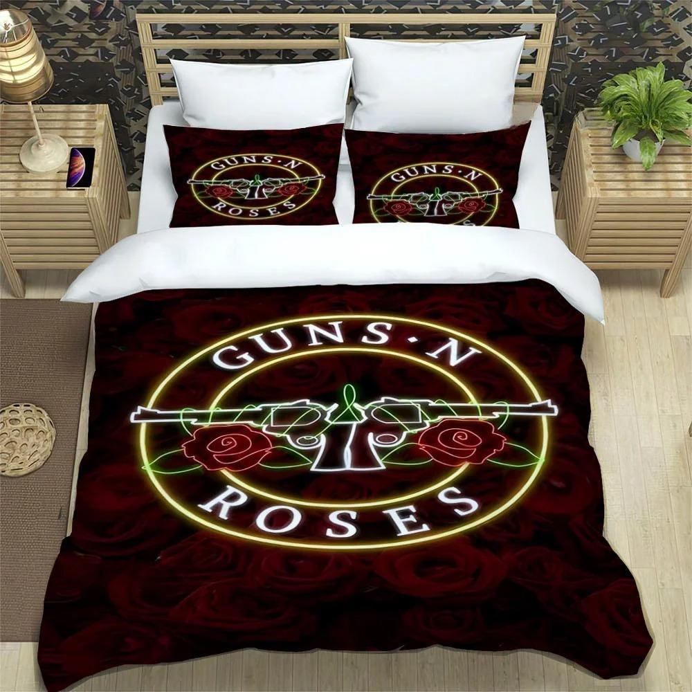 Rock Band Guns N' Roses Bedding Sets Exquisite Bed Supplies Set Duvet Cover Bed Comforter Set Bedding Set Luxury Birthday Gift