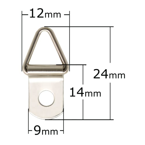 Violajirushi Triangular Hanging Brackets, Nickel Plated, Set of 100 (24mm)