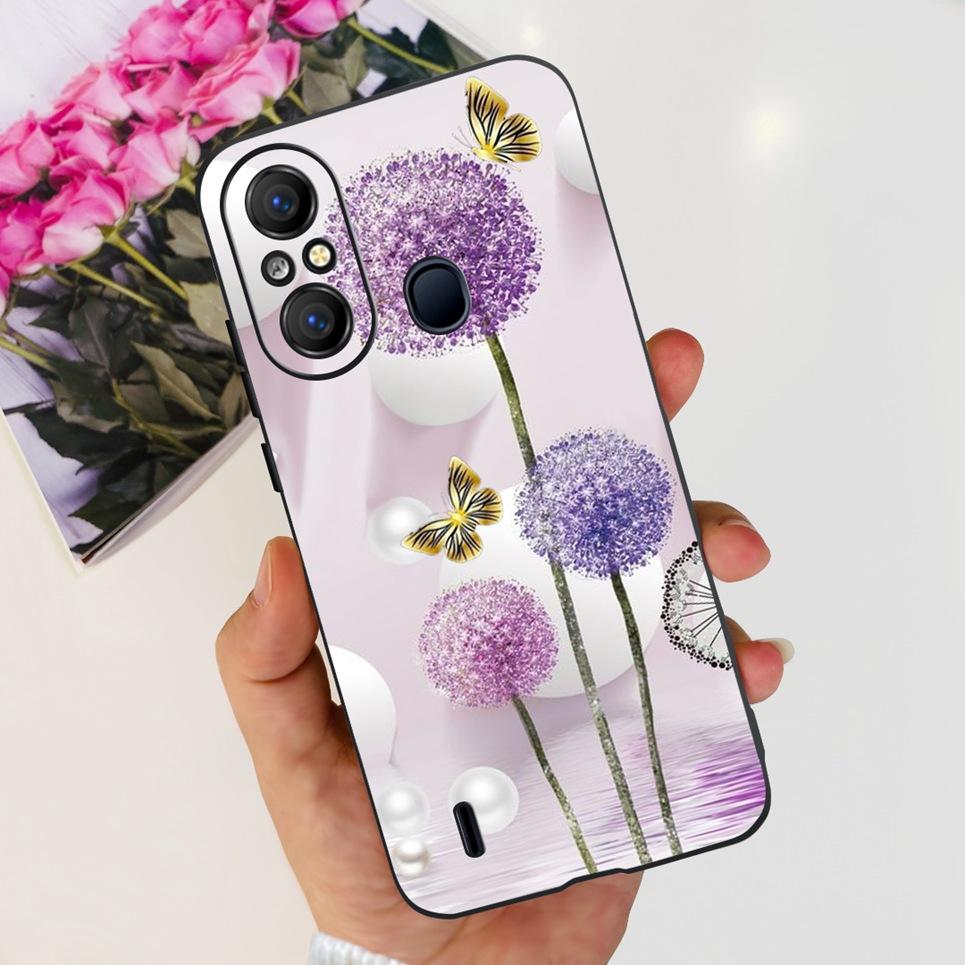 For ITEL A58 ITEL A49 Back Cover Jelly Stylish Beauty Pattern Printed Phone Case For ItelA48 A 49 Soft Black Matte Silicone Etui