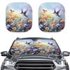 International Station Hot-Selling Sunflower Floral Elements To Map Custom Car Two Sun Visors Glass Insulation Board