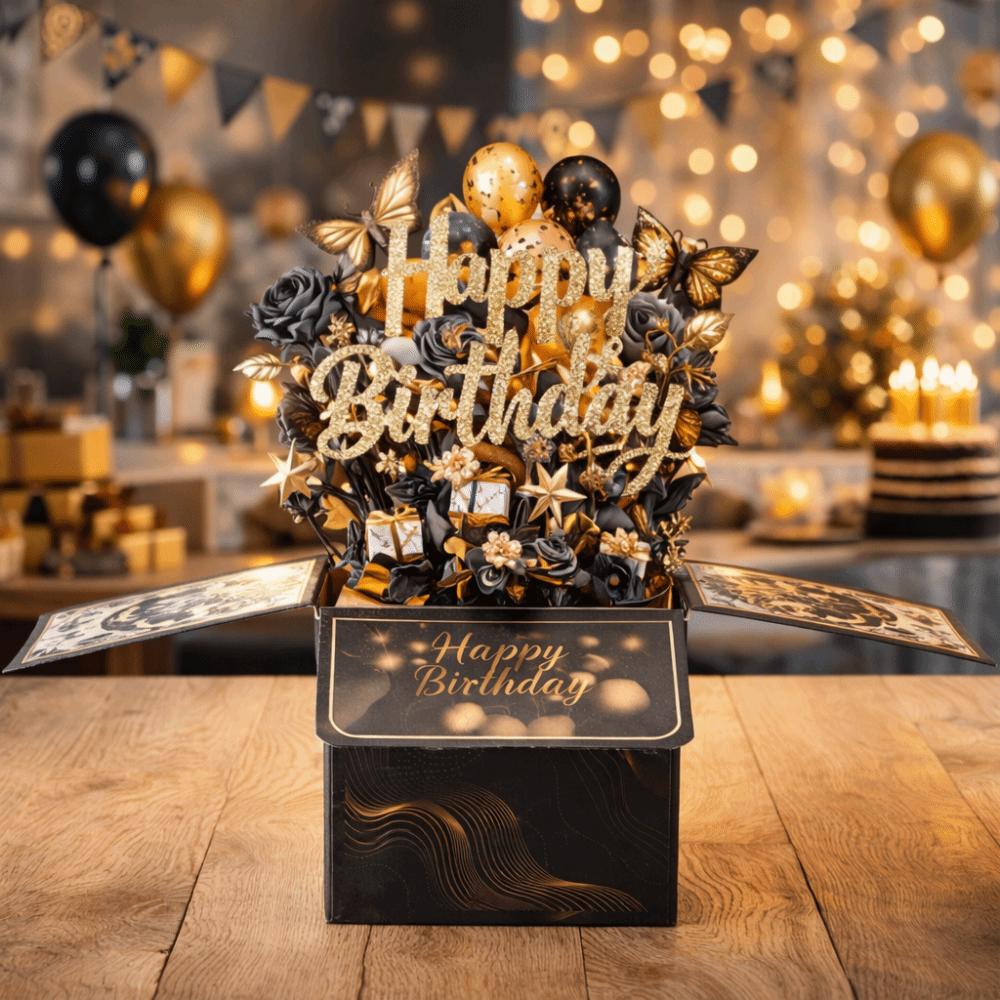 With Envelope 3D Birthday Card Cartoon Message Card Handmade Pop-Up Birthday Card  Christmas