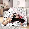 Фланелевое одеяло из аниме OnePiece Теплое, Уютное, Подходит для спален, Диванов, Кроватей, Стульев, Пикников, Путешествий