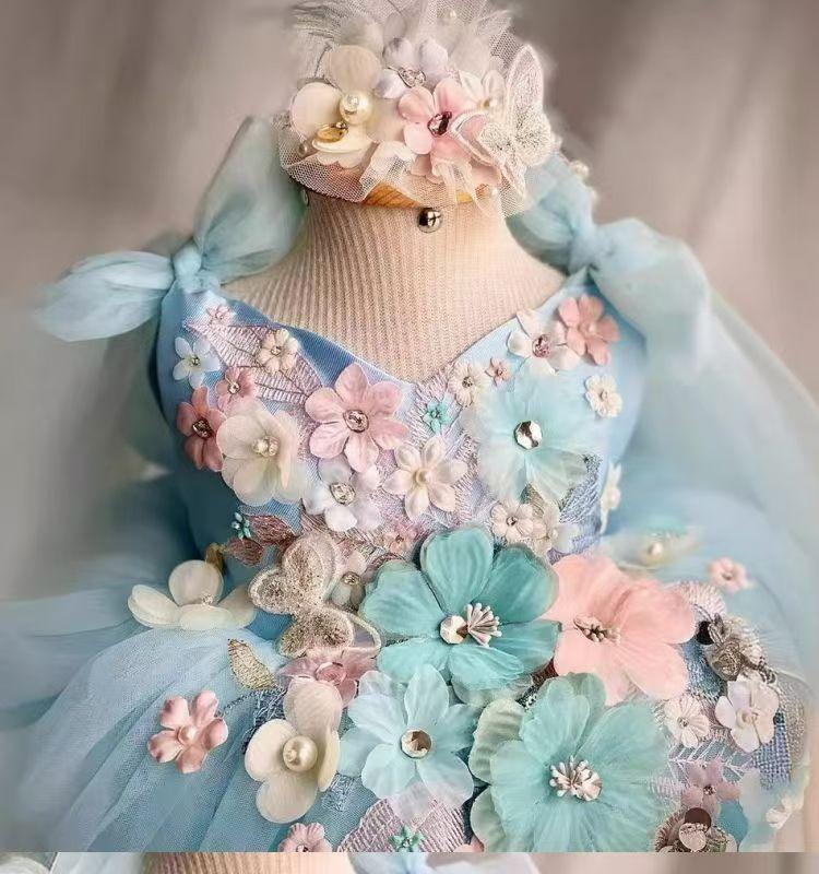 0-6-летняя роскошная и элегантная бабочка для девочки-принцессы, праздничное пышное платье для торжественного юбилея, модельное искусство, перформанс