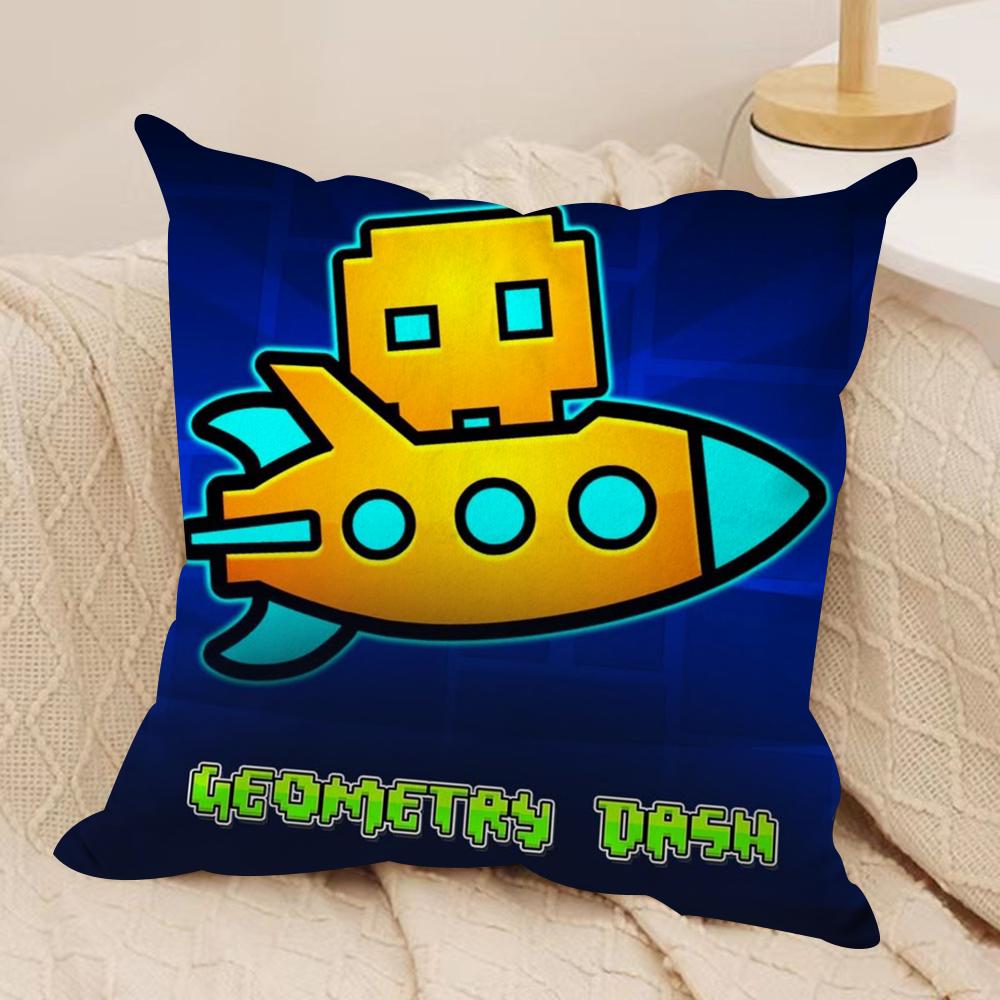 G-Geometry Dash V-Видео Наволочка Мягкая Плюшевая Ткань Двусторонняя Печатная Наволочка Для Дивана На Все Сезоны Домашний Декор Подарок