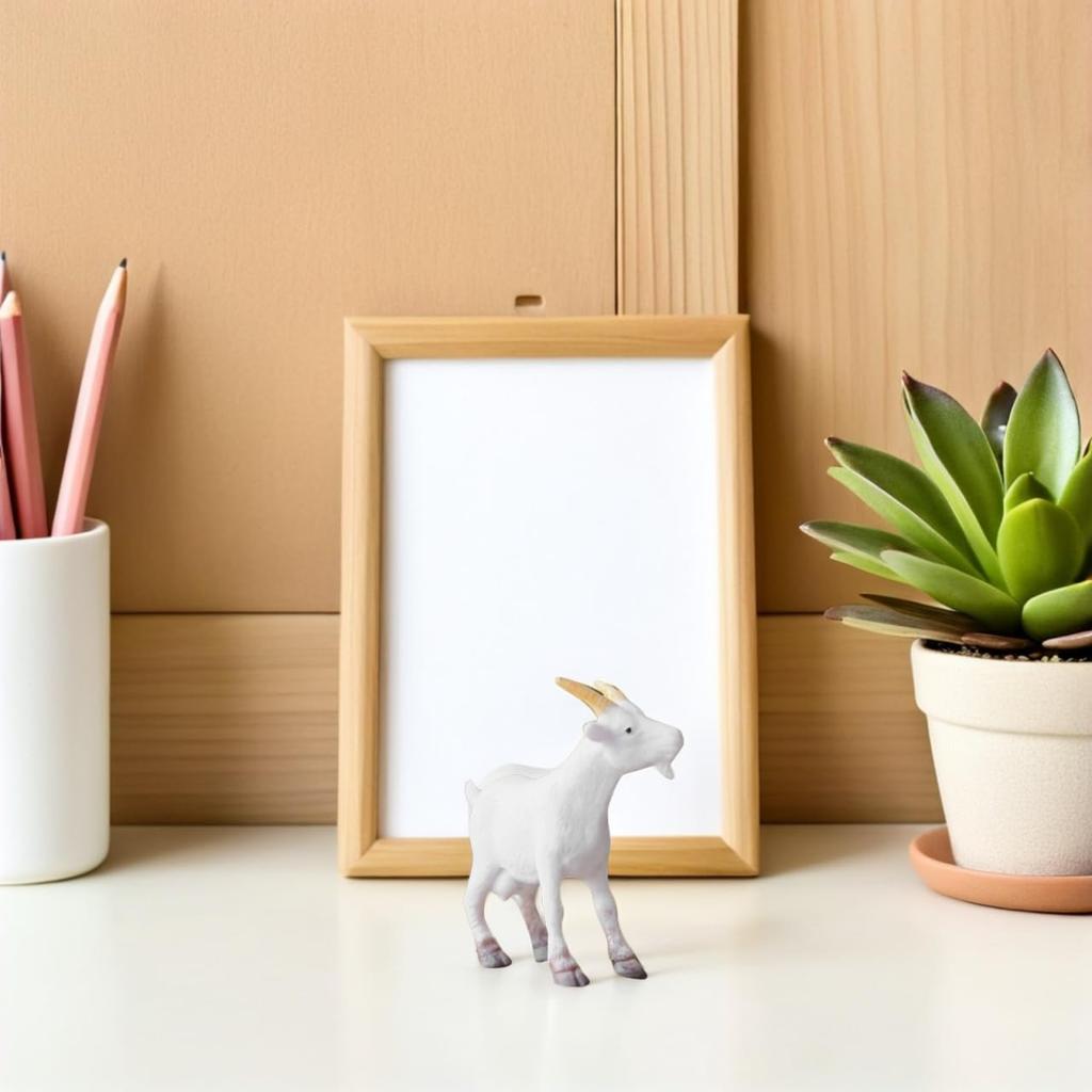 ERINGOGO 8 Штук Фигурок Коз, Миниатюрные Модели Коз, Фигурки Животных в Мультяшном Стиле для Микро-Ландшафтов, Настольные Украшения, Декор для Дома, Отличный Подарок