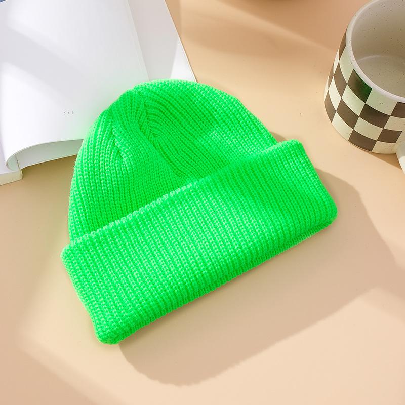 Winter Out Warm Melon Fur Hat, Knitted Hat Women, Knitted Hat Men's Solid Color Versatile Couple Pullover Hat