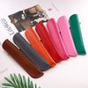 Solid Color PU Pencil Bags PU Leather Pen Bags Lightweight Pencil Case  Office Supplies
