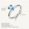 GB 1 .31ct Natural Sky Blue Topaz Gemstone Ring 925 Sterling Silver Classic Pear Solitaire Rings For Women Fine Jewelry