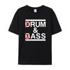 Funny Drum & Bass _ Rum & B-Ass Lovers Drummer Leisure Men's T-Shirt Clothing Women Cotton Short Sleeve Tees Casual Vintage Tops