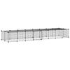 3114060 vidaXL Pet Cage 36 Panels and Door Black 35x35 Cm