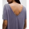 Lululemon Drapey Softstreme Boatneck Short Sleeve Shirt Grape Mist
