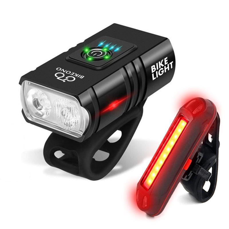 Велосипедный фонарь T6 LED Передний USB-перезаряжаемый Велосипедный фонарь для горного велосипеда MTB 1000 лм Велосипедный фонарь на руль Фонарик Велосипед Скутер задний