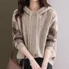 Women Knit Sweater Autumn Winter Lazy Style Casual Hooded Loose Long Sleeve Top Base Layer Shirt