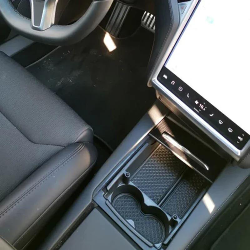 Ящик для хранения автомобиля Tesla Model X Model S, центральная консоль, подлокотник, ящик для хранения, лоток-органайзер, противоскользящие коврики, уборка хранения
