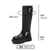 Thick-soled inner height-increasing Martin boots women's 2025 new autumn brown knight short boots women's popular western cowboy boots
