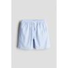 H M Pull On Shorts Light Blue Stripe
