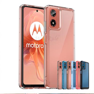 Для Moto G04 Чехол Чехол Motorola Moto G04 G 04 Capas Противоударный Бронированный Бампер Задний Прозрачный Цветной Прозрачный Для Fundas Moto G04