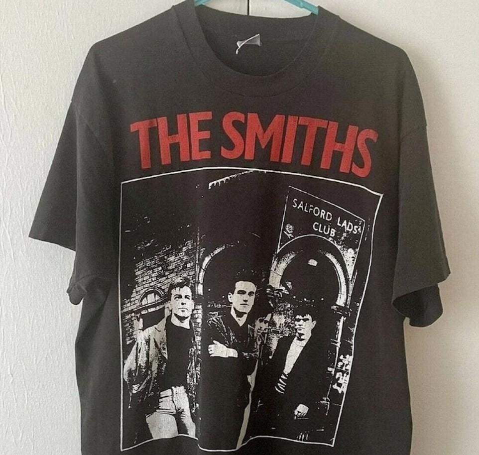 Группа The Smiths Винтажная Клуб Парней Солфорда 80-е Тур Рок-группа Подарки Фанаты Футболка Унисекс Футболка
