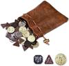 60PCS DND Coins with Leather Copper Coins In Metal Fantasy Coins for Board Counterfeit Coins for Game Dungeons and Dragons Role Playing Coins Pouch,
