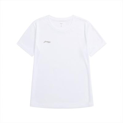 Футболка Li Ning Sports Life Series с круглым вырезом, однотонная, универсальная, дышащая, с коротким рукавом, женская, белая ATSU872-2