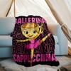 Ballerina Cappuccina printed throw blanket—lightweight,soft,warm;versatile blanket for all seasons—perfect as &air-conditioning throw,nap blanket