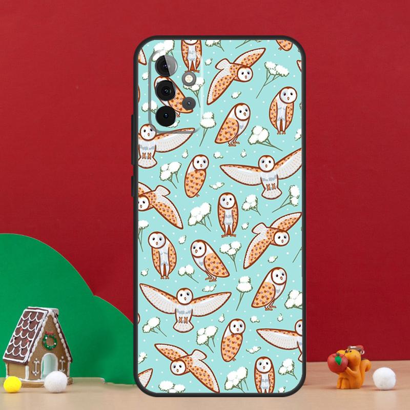 Cute Owl Cartoon Case For Samsung Galaxy A56 A33 A13 A36 A23 A52 A32 A12 A54 A34 A14 A16 A53 A15 A35 A55 A17