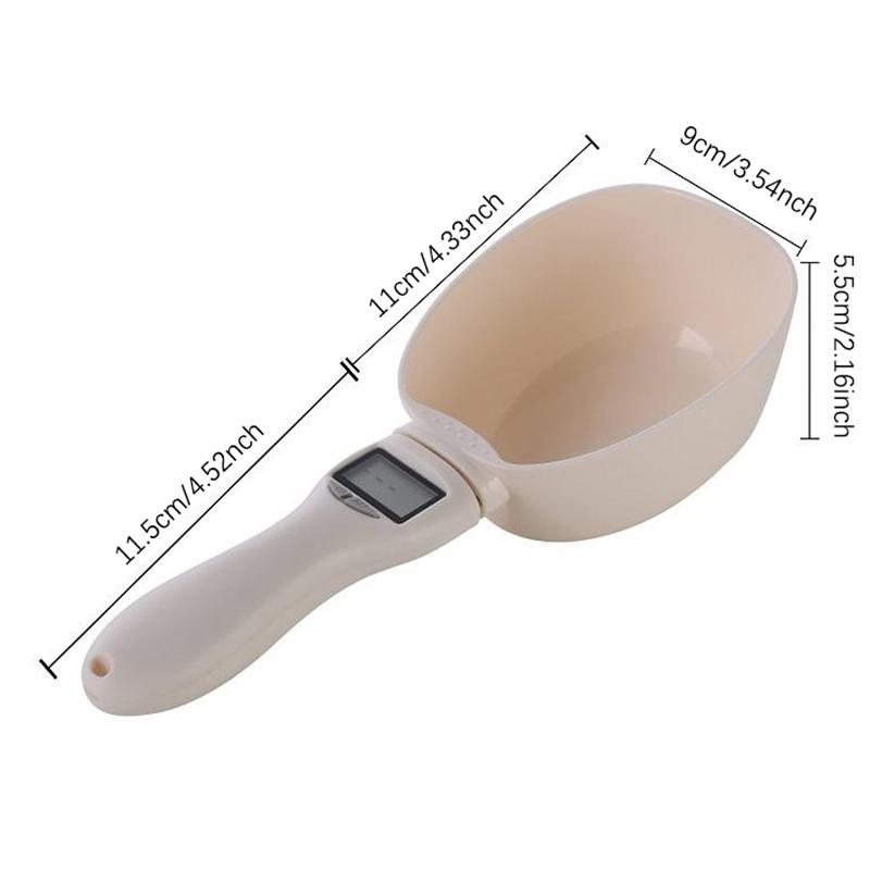 Ложка для измерения веса корма для собак и кошек с ЖК-дисплеем, электронные кухонные весы 800 г, кухонный инструмент для измерения веса молока и кофе