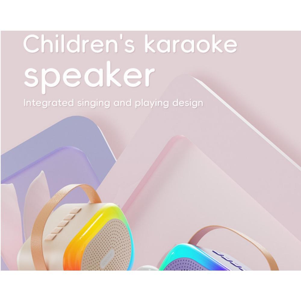 Portable Wireless Bluetooth Speaker with Microphone – All-in-One Karaoke System for Home, Outdoor Use, and Singing (Supports Bass & Memory Card)