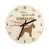Schnauzer I - clock with dog, wooden clock with engraving, personalised clock by Art-Dog