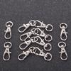 5 шт./лот, металлическая застежка-карабин для изготовления брелоков своими руками, разделенное серебристое кольцо для ключей «сделай сам», зажимы-крючки