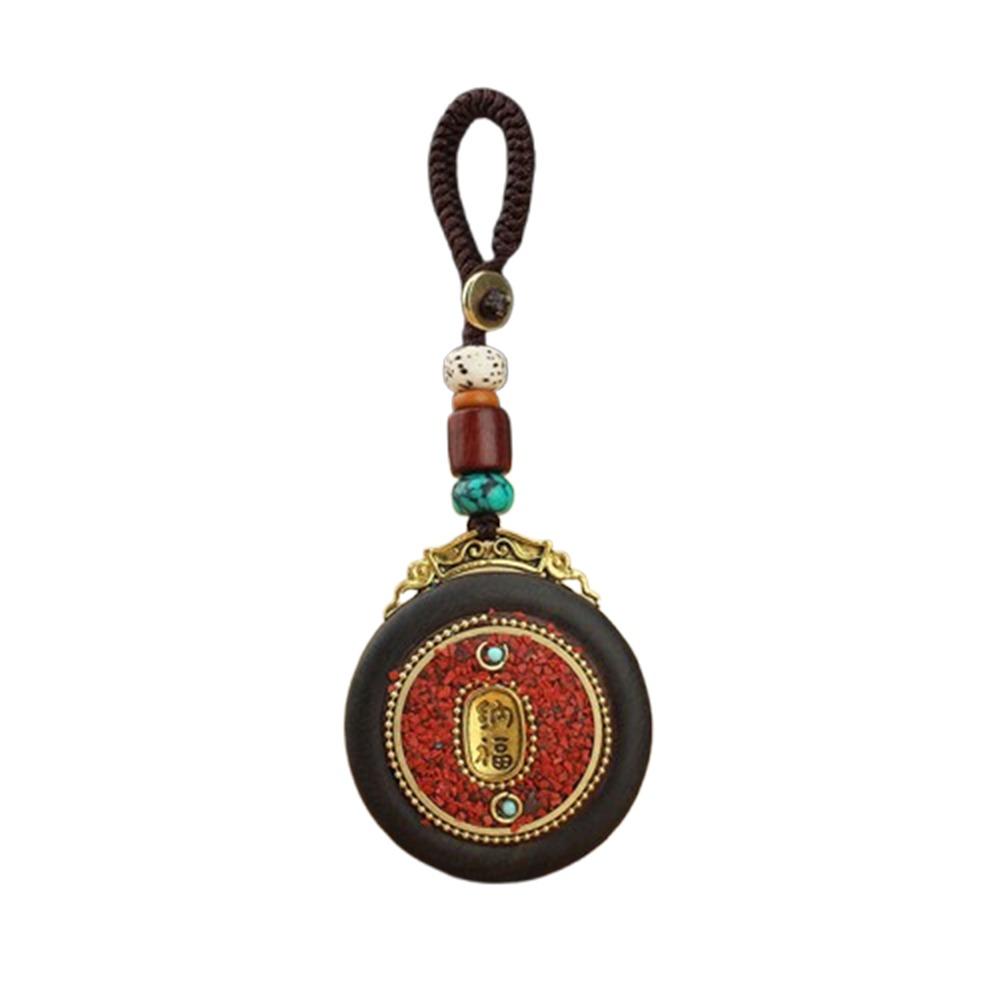 Retro Ebony Wood Car Keychain Nepal Bag Hanging Accessories Delicate Mobile Phone Pendant  Women