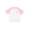 Li-Ning American Style Raglan Color Block Casual Short Sleeve T-Shirt Unisex Tops White Pink YHSU169-3